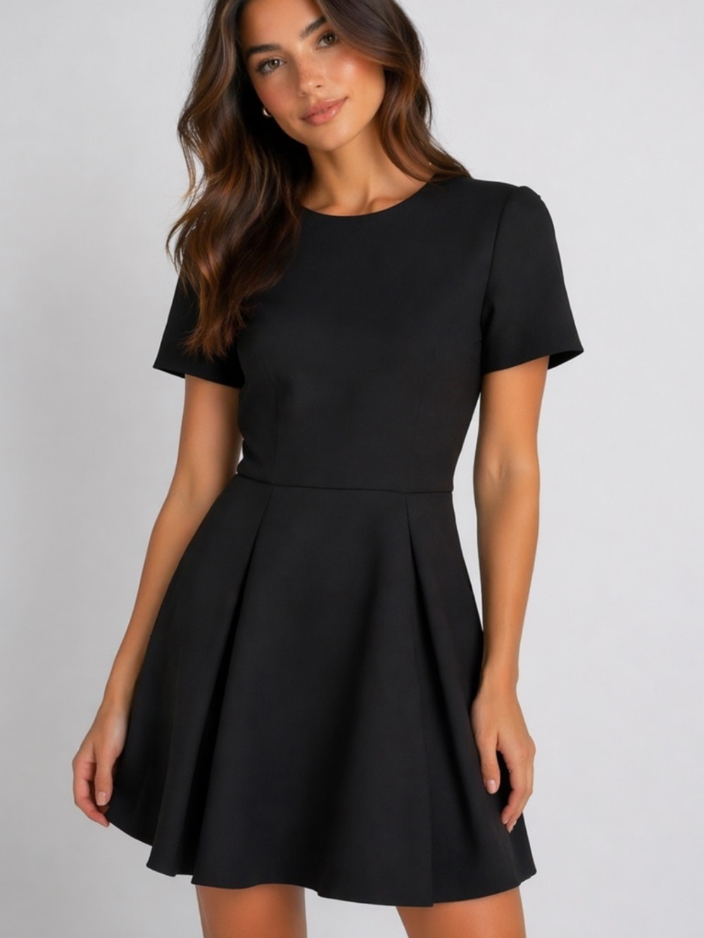 COS Drew Short Sleeve Dress in Black